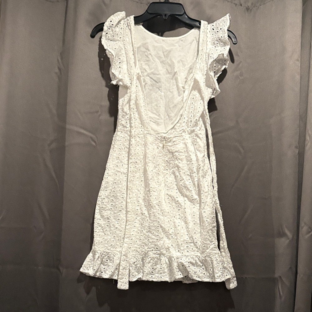 SHEIN White Eyelet Mini Dress - Picture 3 of 4